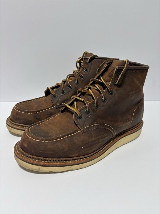 Red Wing Men’s Classic 6” Copper Leather Boots, Size 10 D